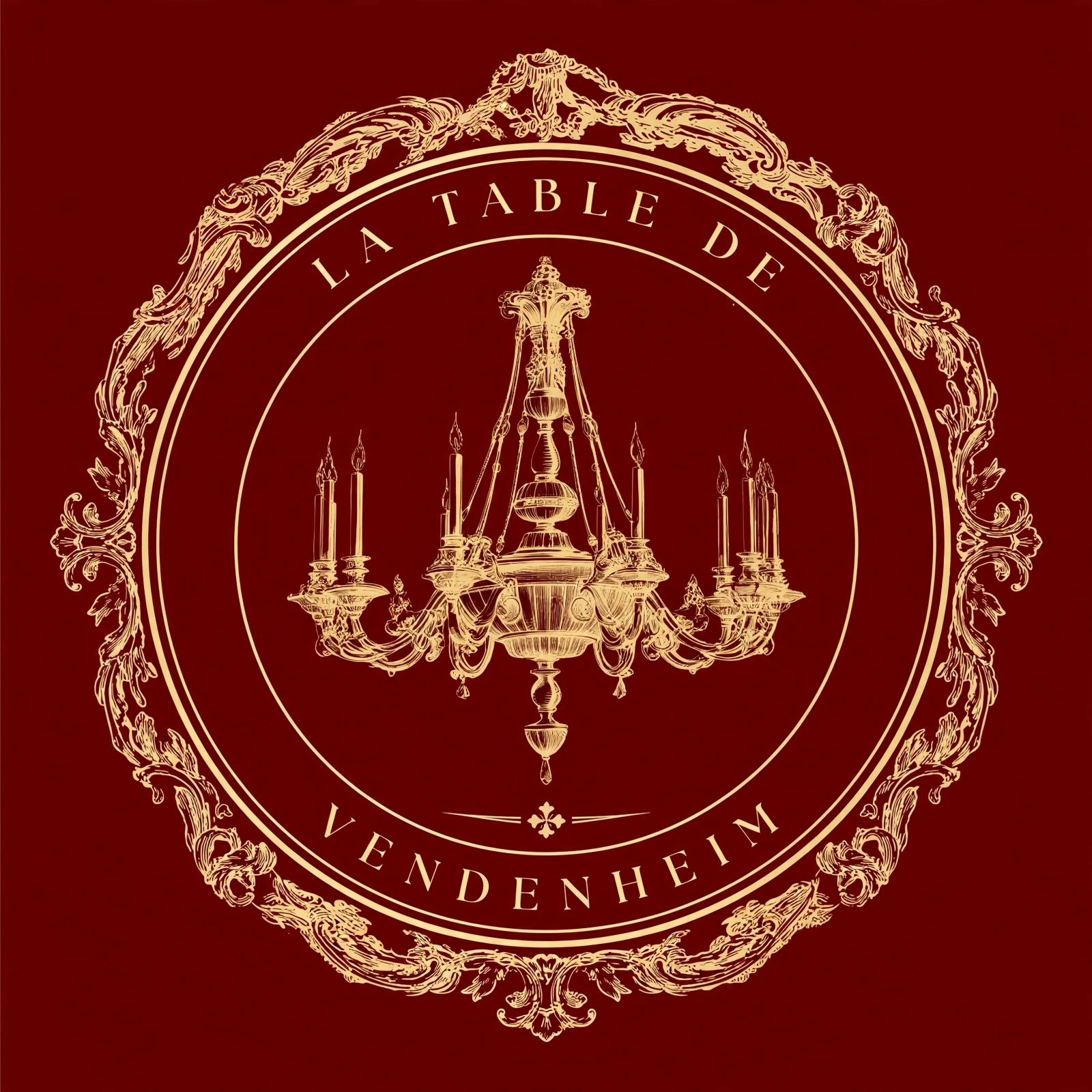 La Table de Vendenheim, logo doré sur fond rouge